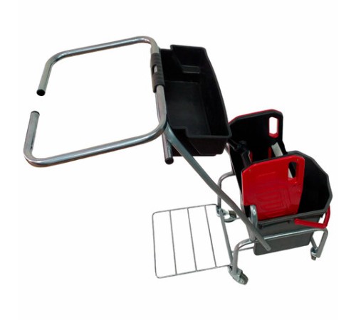 Тележка уборочная Eco-Force, 1 ведро 25л, отжим, лоток для химии, держатель для мешка, металлический каркас, бесшумные колеса, 21EF/6