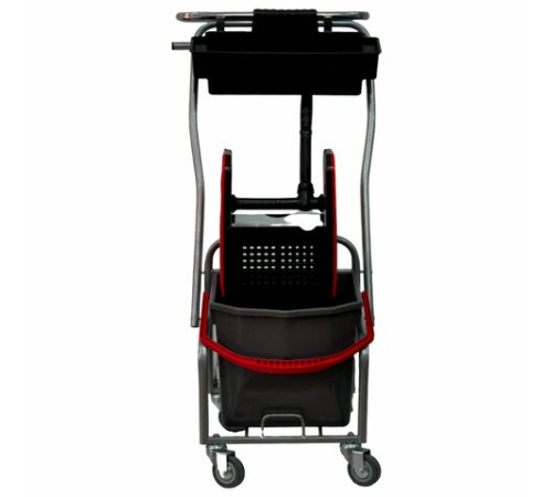 Тележка уборочная Eco-Force, 1 ведро 25л, отжим, лоток для химии, держатель для мешка, металлический каркас, бесшумные колеса, 21EF/6