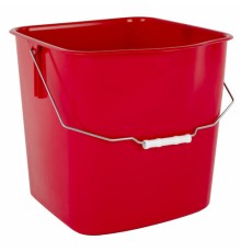 Ведро УНИВЕРСАЛЬНОЕ 25 л, КРАСНОЕ, подходит для уборочных тележек, уборки, хранения, пластик, 609755, 25EC/5