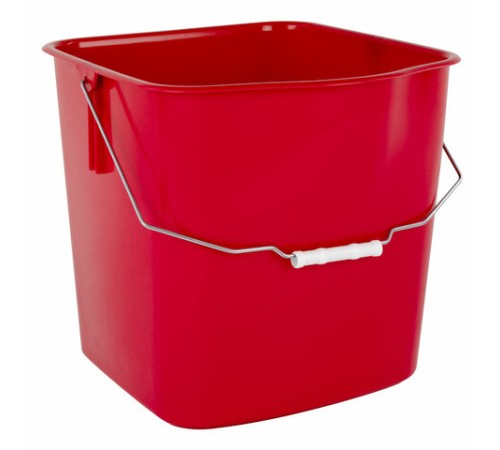 Ведро УНИВЕРСАЛЬНОЕ 25 л, КРАСНОЕ, подходит для уборочных тележек, уборки, хранения, пластик, 609755, 25EC/5
