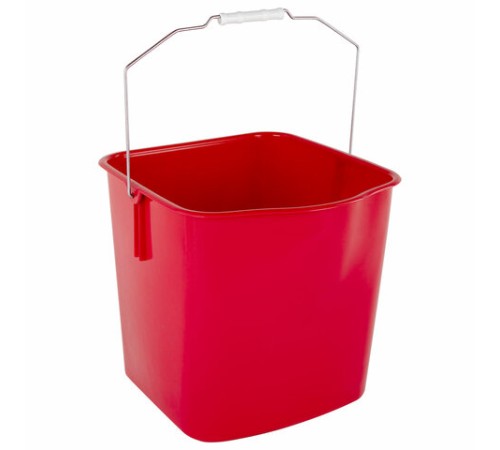 Ведро УНИВЕРСАЛЬНОЕ 25 л, КРАСНОЕ, подходит для уборочных тележек, уборки, хранения, пластик, 609755, 25EC/5