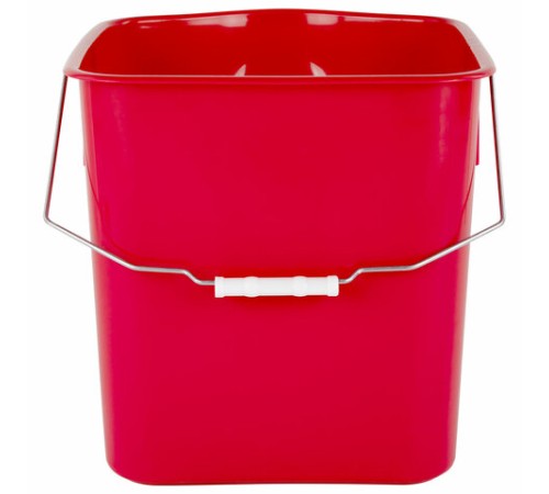 Ведро УНИВЕРСАЛЬНОЕ 25 л, КРАСНОЕ, подходит для уборочных тележек, уборки, хранения, пластик, 609755, 25EC/5