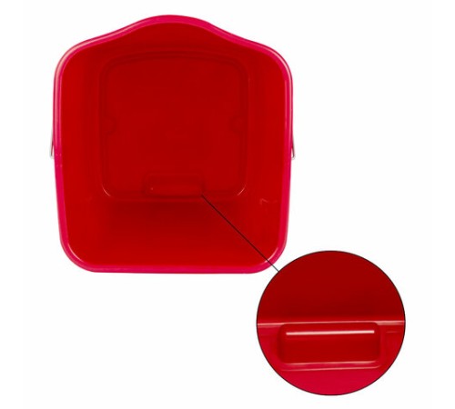 Ведро УНИВЕРСАЛЬНОЕ 25 л, КРАСНОЕ, подходит для уборочных тележек, уборки, хранения, пластик, 609755, 25EC/5