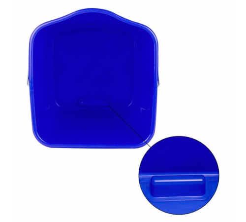 Ведро УНИВЕРСАЛЬНОЕ 25 л, СИНЕЕ, подходит для уборочных тележек, уборки, хранения, пластик, 609756, 25EC/6