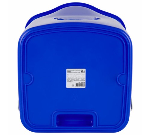 Ведро УНИВЕРСАЛЬНОЕ 25 л, СИНЕЕ, подходит для уборочных тележек, уборки, хранения, пластик, 609756, 25EC/6