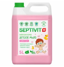 Мыло жидкое детское гипоаллергенное 5 л, SEPTIVIT 