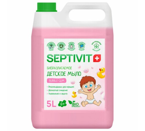 Мыло жидкое детское гипоаллергенное 5 л, SEPTIVIT 
