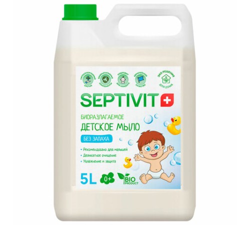 Мыло жидкое детское гипоаллергенное 5 л, SEPTIVIT 