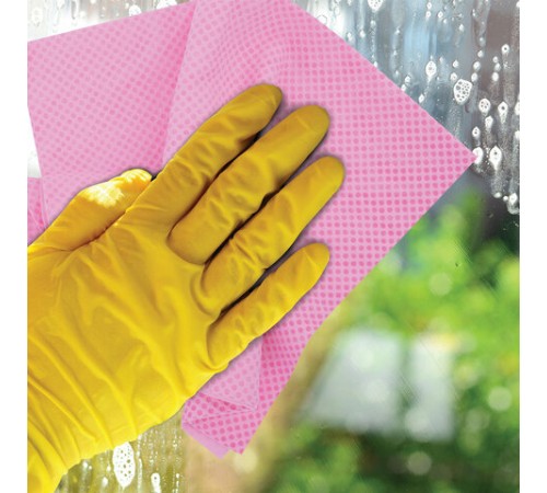 Салфетка протирочная 3D-СУПЕРВПИТЫВАЮЩАЯ PVA-замша 43x32 см, в тубе, розовая, LAIMA HOME, 609973