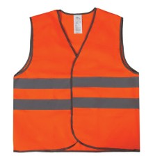 Жилет сигнальный ГОСТ, 2 светоотражающие полосы, ОРАНЖЕВЫЙ, XL (52-54), ПЛОТНЫЙ, ГРАНДМАСТЕР, 610831