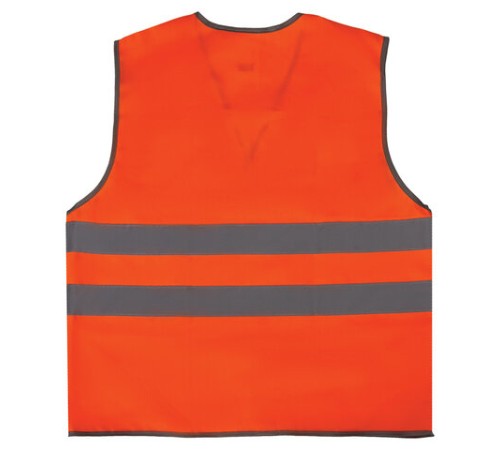 Жилет сигнальный ГОСТ, 2 светоотражающие полосы, ОРАНЖЕВЫЙ, XL (52-54), ПЛОТНЫЙ, ГРАНДМАСТЕР, 610831