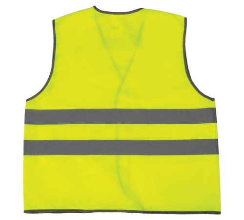Жилет сигнальный ГОСТ, 2 светоотражающие полосы, ЛИМОННЫЙ, XXXL (60-62), ПЛОТНЫЙ, ГРАНДМАСТЕР, 610836