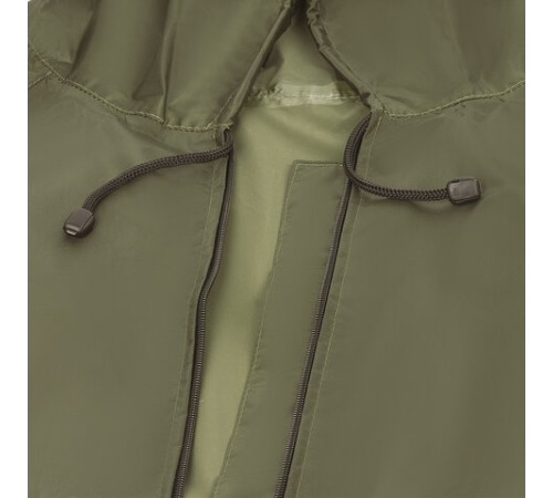 Дождевик-плащ цвета хаки на молнии многоразовый с ПВХ-покрытием, размер 56-58 (XXL), рост 170-176, ГРАНДМАСТЕР, 610848