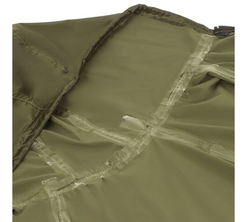Дождевик-плащ цвета хаки на молнии многоразовый с ПВХ-покрытием, размер 60-62 (XXXL), рост 170-176, ГРАНДМАСТЕР, 610849
