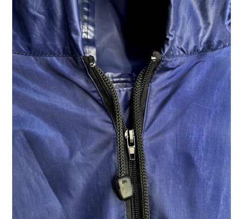 Дождевик-плащ синий на молнии многоразовый с ПВХ-покрытием, размер 52-54 (XL), рост 170-176, ГРАНДМАСТЕР, 610866