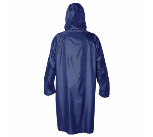 Дождевик-плащ синий на молнии многоразовый с ПВХ-покрытием, размер 52-54 (XL), рост 170-176, ГРАНДМАСТЕР, 610866