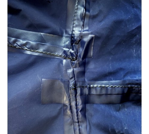 Дождевик-плащ синий на молнии многоразовый с ПВХ-покрытием, размер 52-54 (XL), рост 170-176, ГРАНДМАСТЕР, 610866