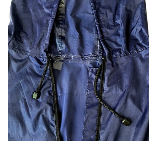 Дождевик-плащ синий на молнии многоразовый с ПВХ-покрытием, размер 56-58 (XXL), рост 170-176, ГРАНДМАСТЕР, 610867