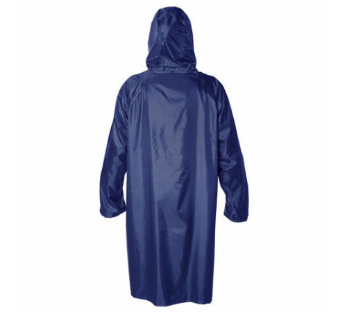 Дождевик-плащ синий на молнии многоразовый с ПВХ-покрытием, размер 60-62 (XXXL), рост 170-176, ГРАНДМАСТЕР, 610868