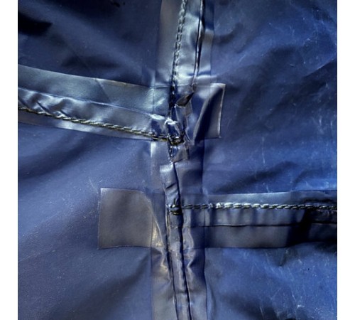 Дождевик-плащ синий на молнии многоразовый с ПВХ-покрытием, размер 60-62 (XXXL), рост 170-176, ГРАНДМАСТЕР, 610868