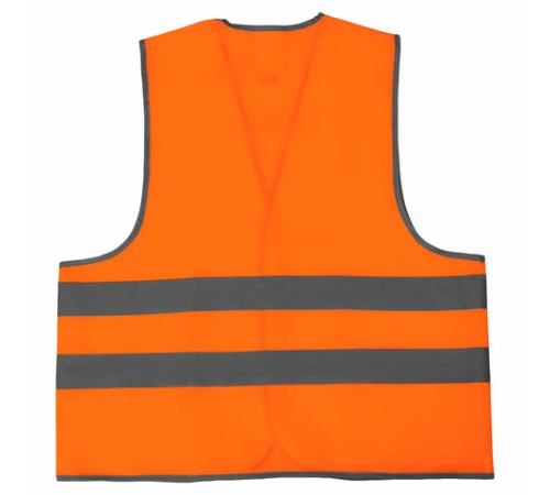 Жилет сигнальный, 2 светоотражающие полосы, ОРАНЖЕВЫЙ, XXXL (60-62), ГРАНДМАСТЕР, 610888