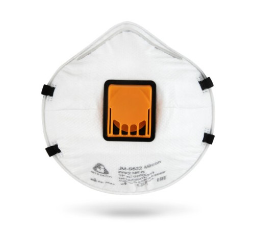 Респиратор с клапаном КОМПЛЕКТ 10 шт., полумаска фильтрующая, формованный, FFP2, JM-8622