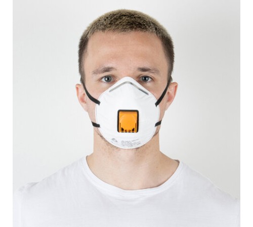 Респиратор с клапаном КОМПЛЕКТ 10 шт., полумаска фильтрующая, формованный, FFP2, JM-8622