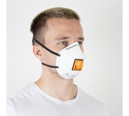 Респиратор с клапаном КОМПЛЕКТ 10 шт., полумаска фильтрующая, формованный, FFP2, JM-8622