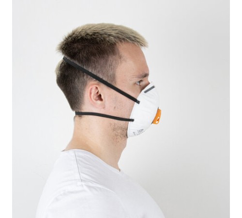 Респиратор с клапаном КОМПЛЕКТ 10 шт., полумаска фильтрующая, формованный, FFP2, JM-8622