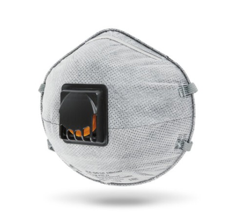 Респиратор с клапаном и угольным фильтром, КОМПЛЕКТ 10 шт., полумаска фильтрующая, формованный, FFP2, JM-8626
