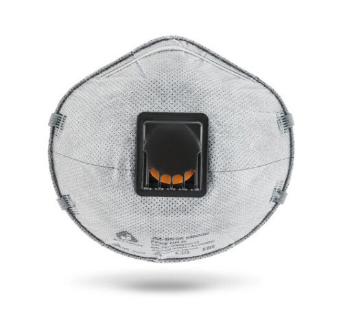 Респиратор с клапаном и угольным фильтром, КОМПЛЕКТ 10 шт., полумаска фильтрующая, формованный, FFP2, JM-8626