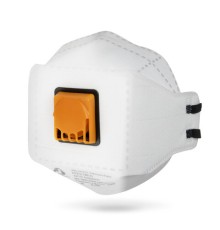 Респиратор (1 шт.) с клапаном, полумаска фильтрующая, трехпанельный складной, FFP2, индивидуальная упаковка, JM-9322