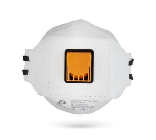 Респиратор (1 шт.) с клапаном, полумаска фильтрующая, трехпанельный складной, FFP2, индивидуальная упаковка, JM-9322