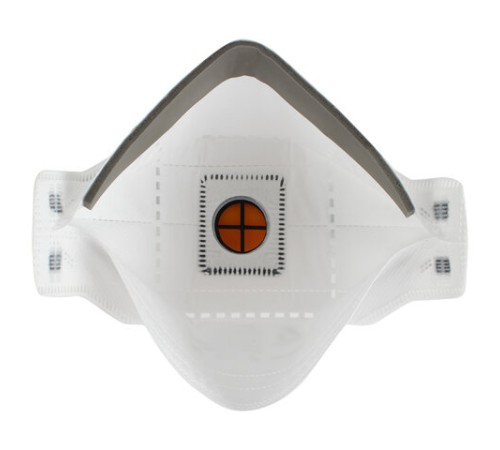 Респиратор (1 шт.) с клапаном, полумаска фильтрующая, трехпанельный складной, FFP2, индивидуальная упаковка, JM-9322