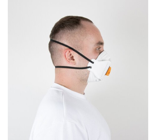 Респиратор (1 шт.) с клапаном, полумаска фильтрующая, трехпанельный складной, FFP2, индивидуальная упаковка, JM-9322
