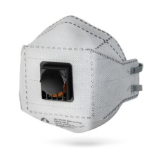 Респиратор (1 шт.) с клапаном и угольным фильтром, полумаска фильтрующая, трехпанельный складной, индивидуальная упаковка, FFP2, JM-9326