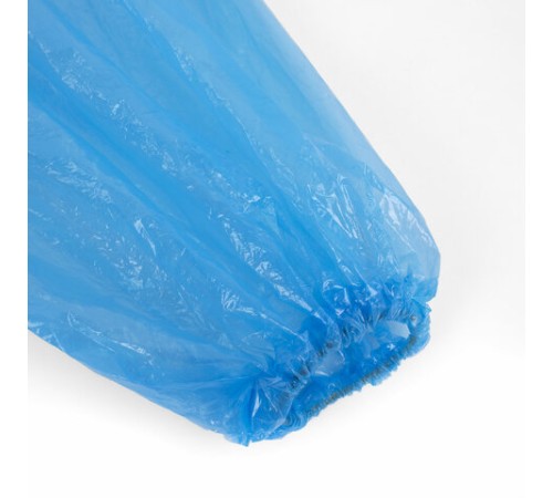 Дождевик-плащ синий на кнопках полиэтиленовый, универсальный размер 120x80 см, SHAMAANI (ШАМААНИ), 610929