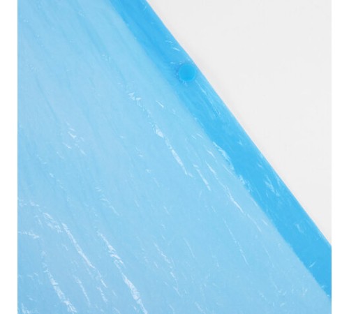 Дождевик-плащ синий на кнопках полиэтиленовый, универсальный размер 120x80 см, SHAMAANI (ШАМААНИ), 610929