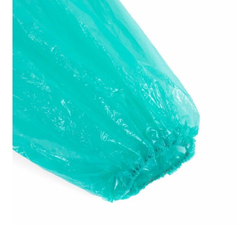 Дождевик-плащ зеленый на кнопках полиэтиленовый, универсальный размер 120х80 см, SHAMAANI (ШАМААНИ), 610930