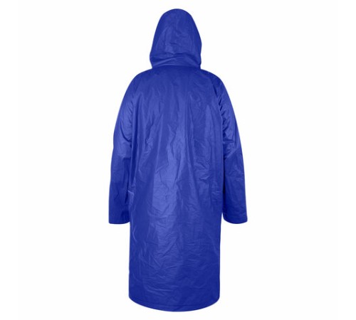 Дождевик плащ синий на кнопках, EVA, многоразовый прочный, чехол в комплекте, универсальный размер, SHAMAANI (ШАМААНИ), 610931