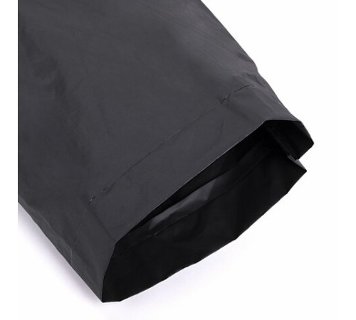 Дождевик плащ черный на кнопках, EVA, многоразовый прочный, чехол в комплекте, универсальный размер, SHAMAANI (ШАМААНИ), 610932