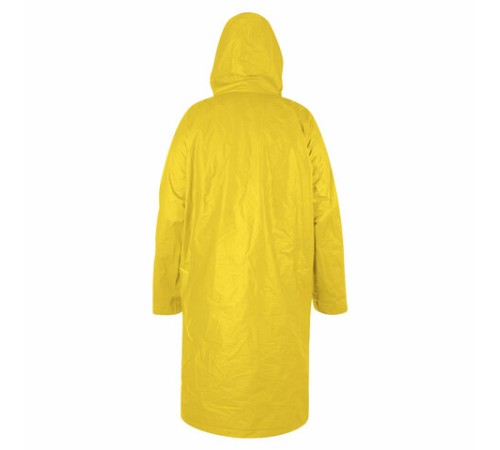 Дождевик плащ желтый на кнопках, EVA, многоразовый прочный, чехол в комплекте, универсальный размер, SHAMAANI (ШАМААНИ), 610934