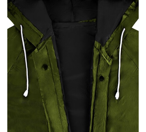 Дождевик-плащ хаки на кнопках виниловый сверхпрочный, размер 50-56, рост 170-185, ГРАНДМАСТЕР, 610937