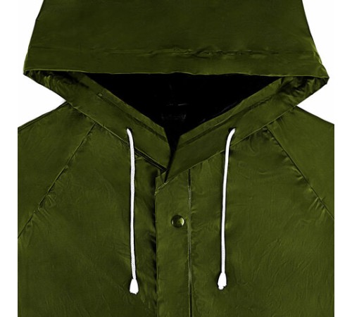 Дождевик-плащ хаки на кнопках виниловый сверхпрочный, размер 50-56, рост 170-185, ГРАНДМАСТЕР, 610937
