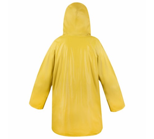 Дождевик-куртка желтая на кнопках С КАРМАНАМИ, виниловая, размер 50-56, рост 170-185, ГРАНДМАСТЕР, 610939