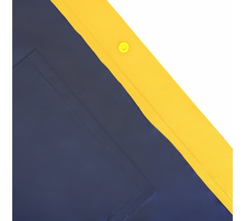 Дождевик-куртка желтая на кнопках С КАРМАНАМИ, виниловая, размер 50-56, рост 170-185, ГРАНДМАСТЕР, 610939