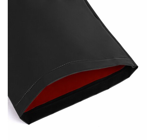 Дождевик-куртка чёрная на кнопках С КАРМАНАМИ, виниловая, размер 50-56, рост 170-185, ГРАНДМАСТЕР, 610942