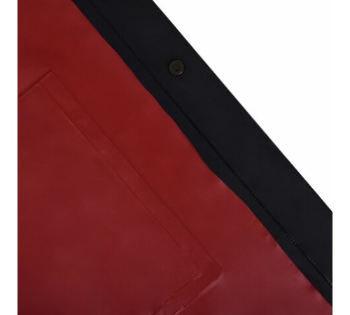 Дождевик-куртка чёрная на кнопках С КАРМАНАМИ, виниловая, размер 50-56, рост 170-185, ГРАНДМАСТЕР, 610942