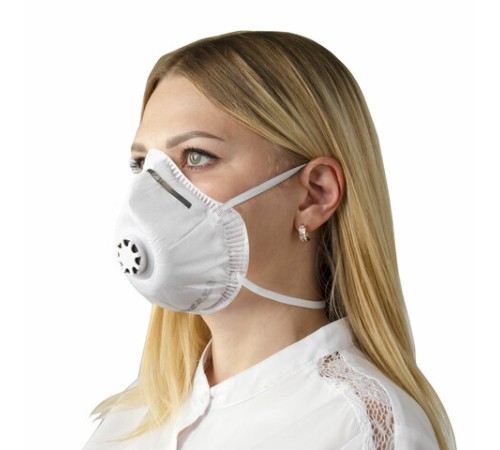 Респиратор противоаэрозольный, средний класс защиты FFP2, с клапаном, формованный, ИСТОК, 892597