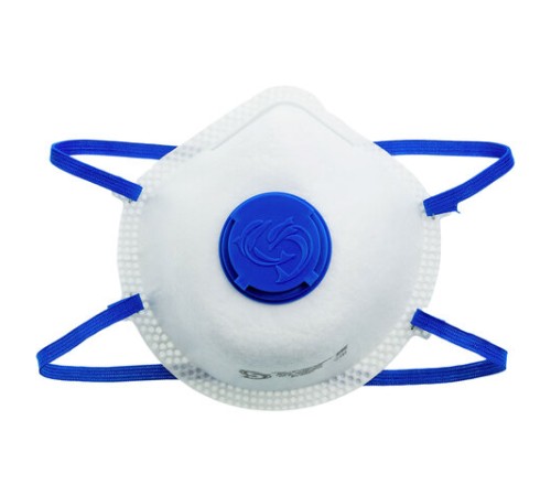 Респиратор противоаэрозольный, средний класс защиты FFP2, КОМПЛЕКТ 5 шт., с клапаном, БРИЗ-1104-1К